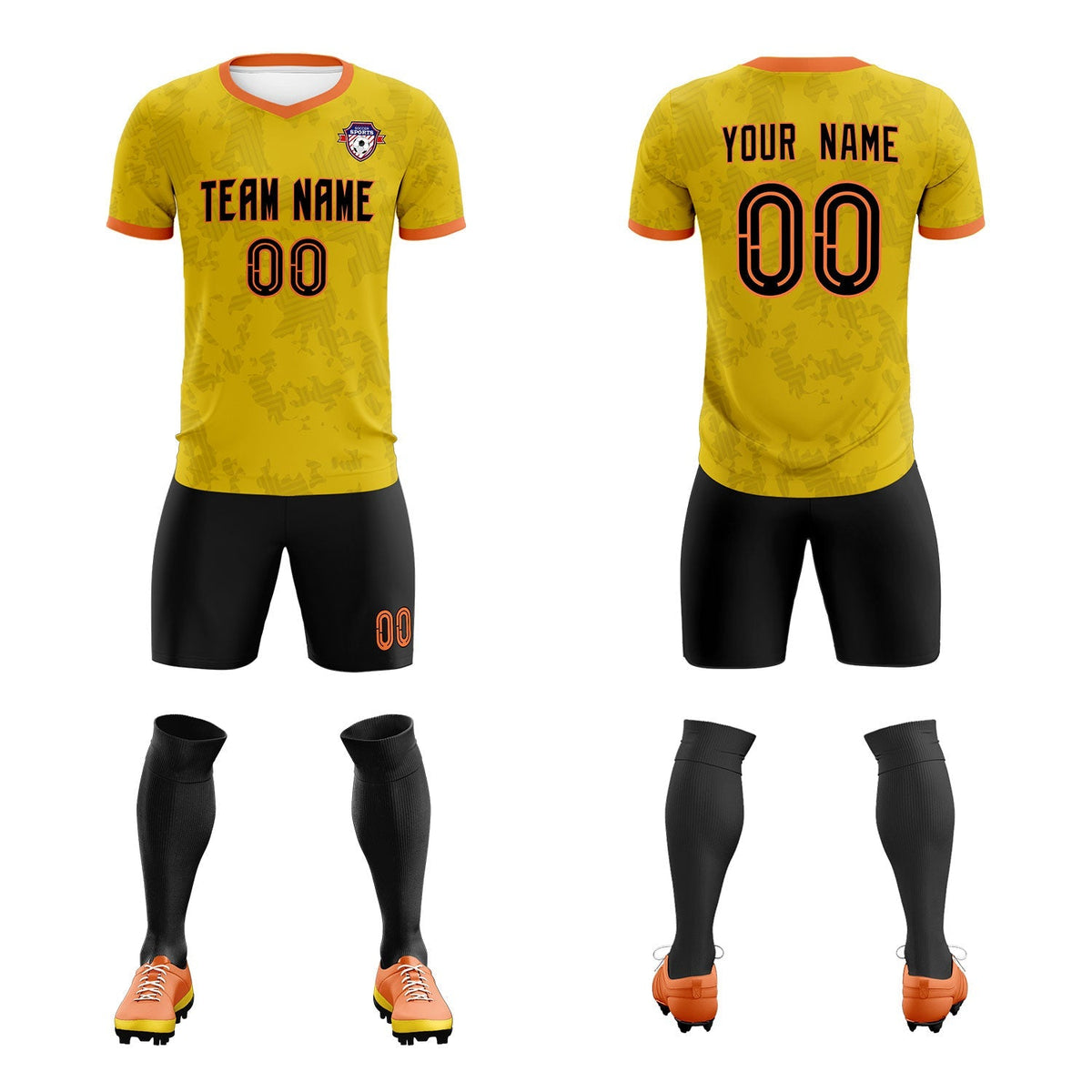 Custom Khaki Camo sports Soccer Tops/Sets Jersey