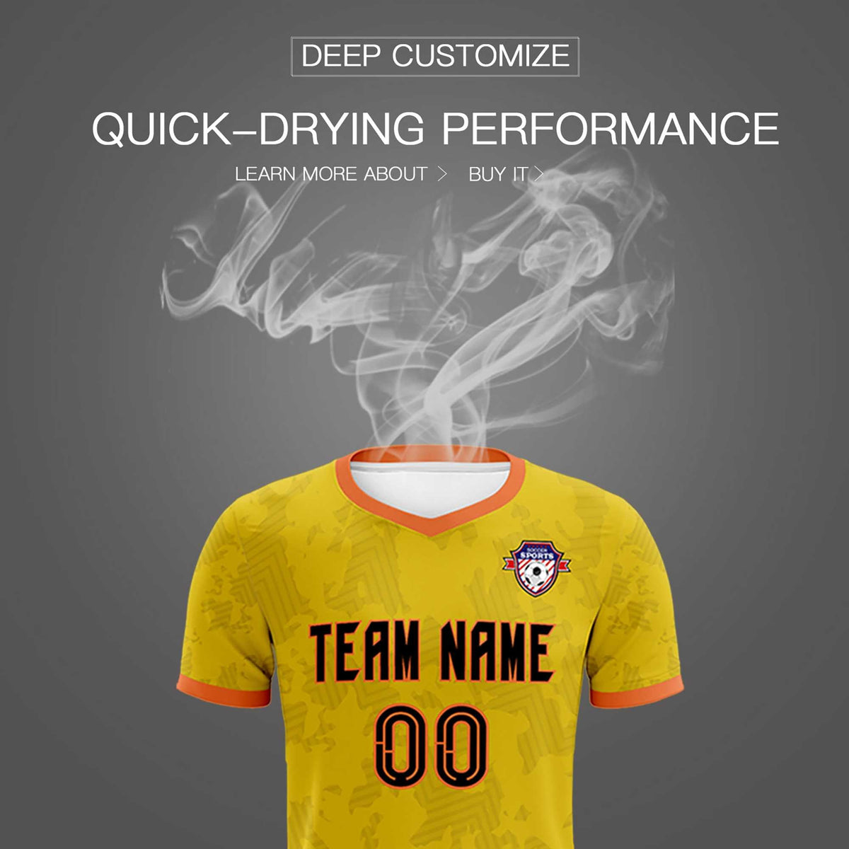 Custom Khaki Camo sports Soccer Tops/Sets Jersey