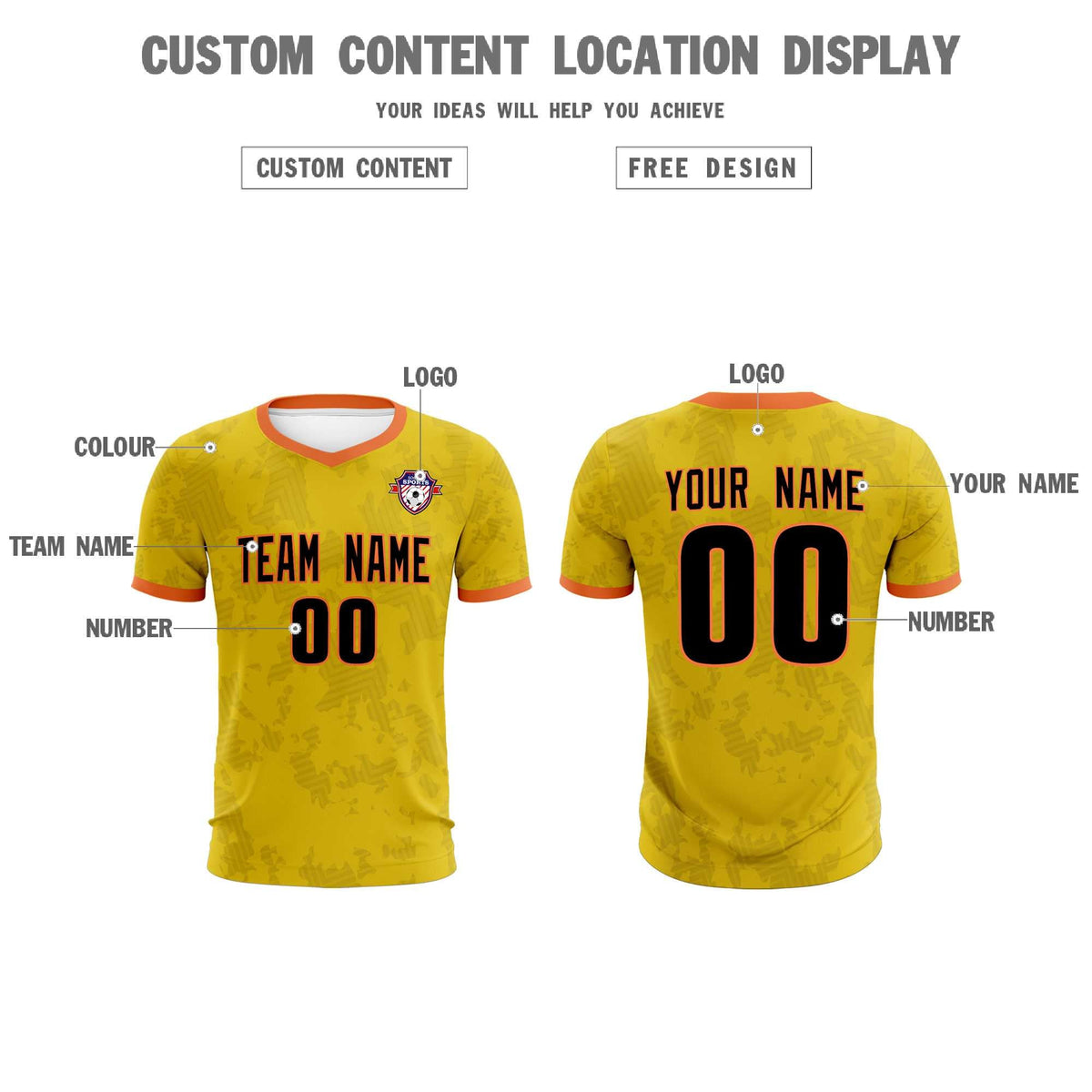 Custom Khaki Camo sports Soccer Tops/Sets Jersey