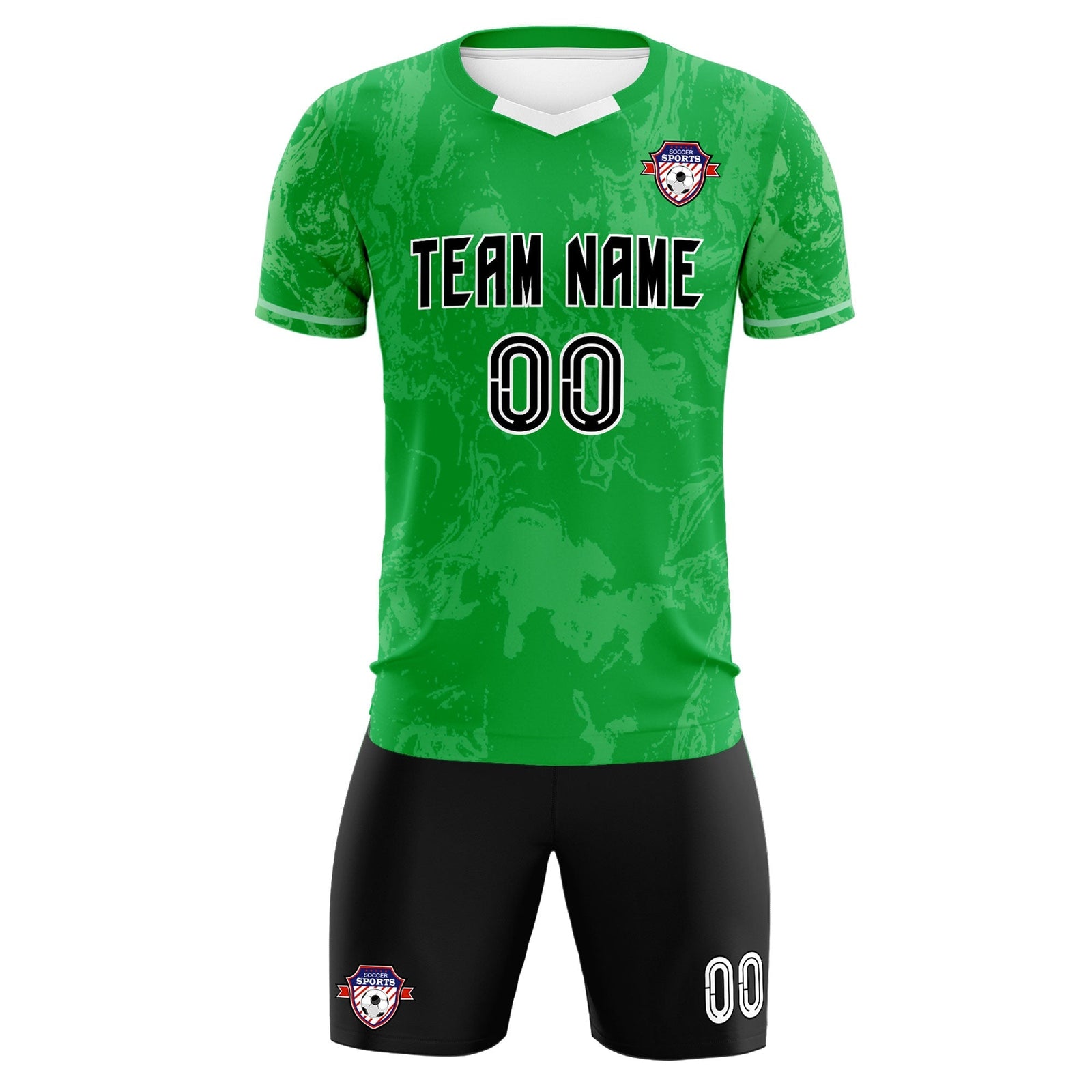 Custom Kelly Green Classic Graffiti Pattern Sportswear Soccer Tops/Sets Jersey