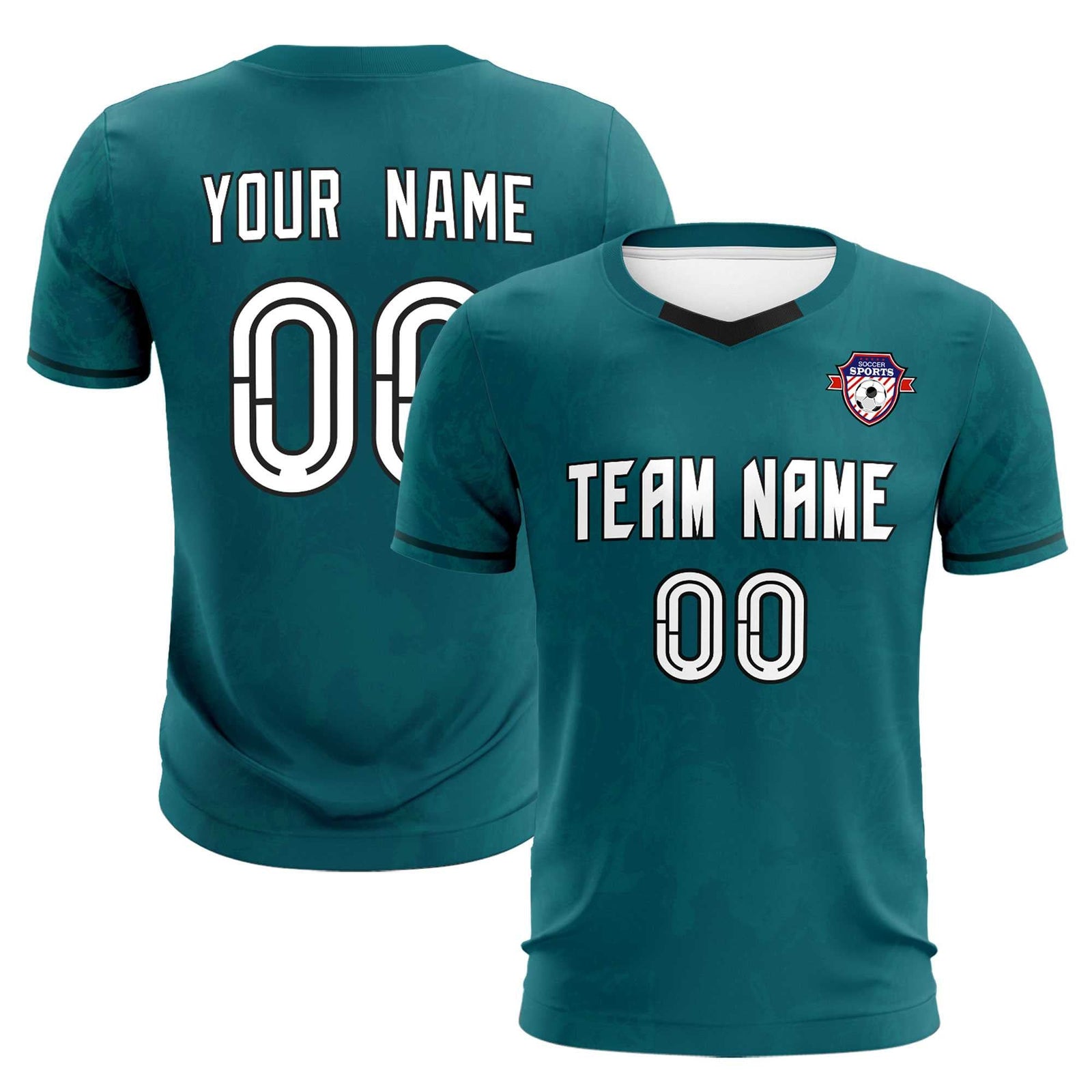 Custom Midnight Green Classic Graffiti Pattern Sportswear Soccer Tops/Sets Jersey