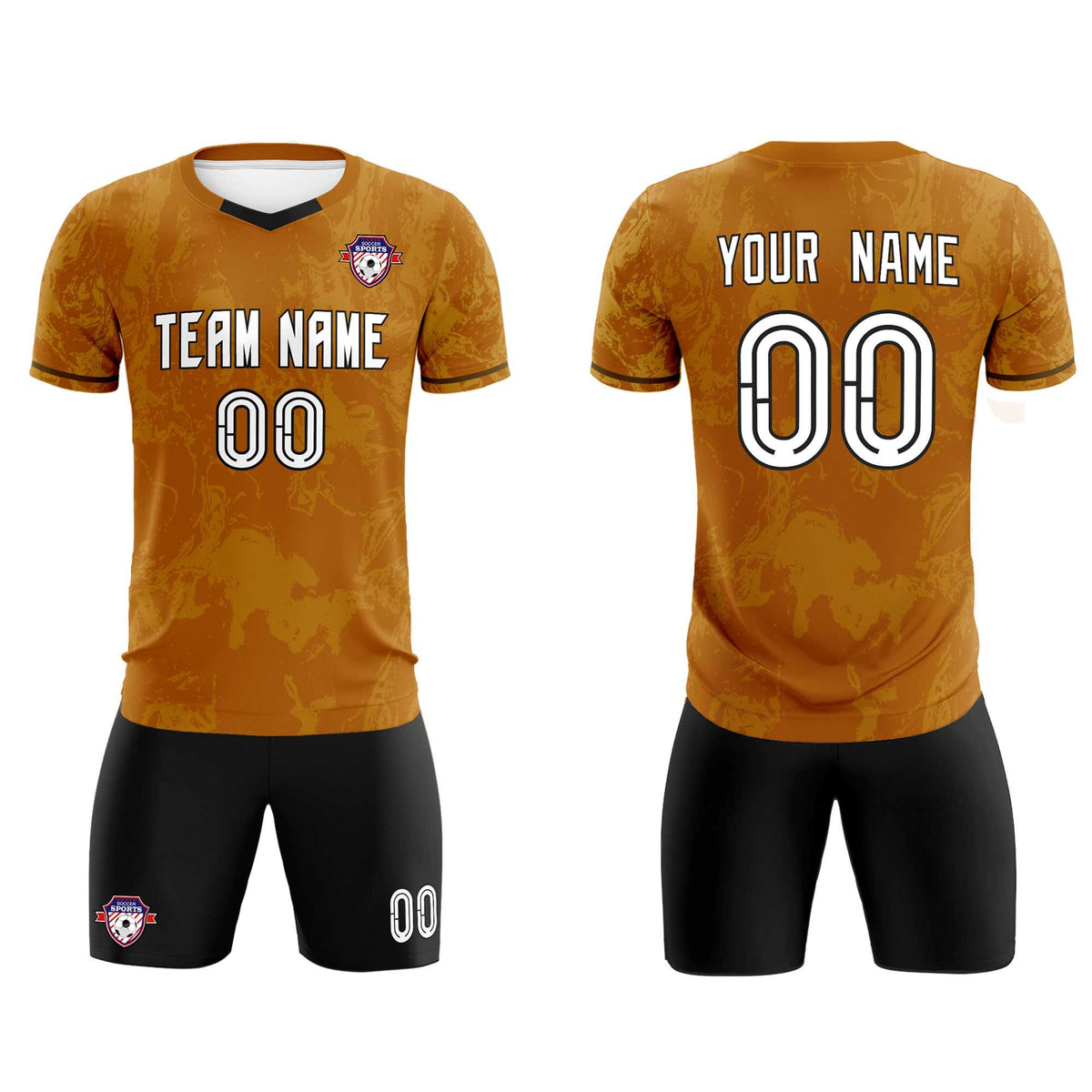 Custom Khaki Classic Graffiti Pattern Sportswear Soccer Tops/Sets Jersey
