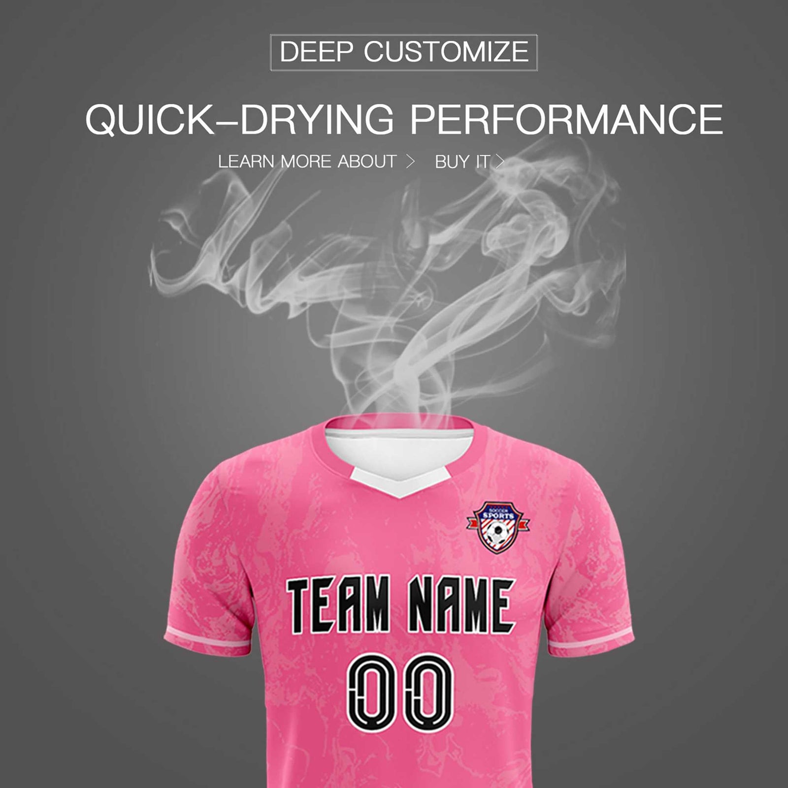Custom Pink Classic Graffiti Pattern Sportswear Soccer Tops/Sets Jersey