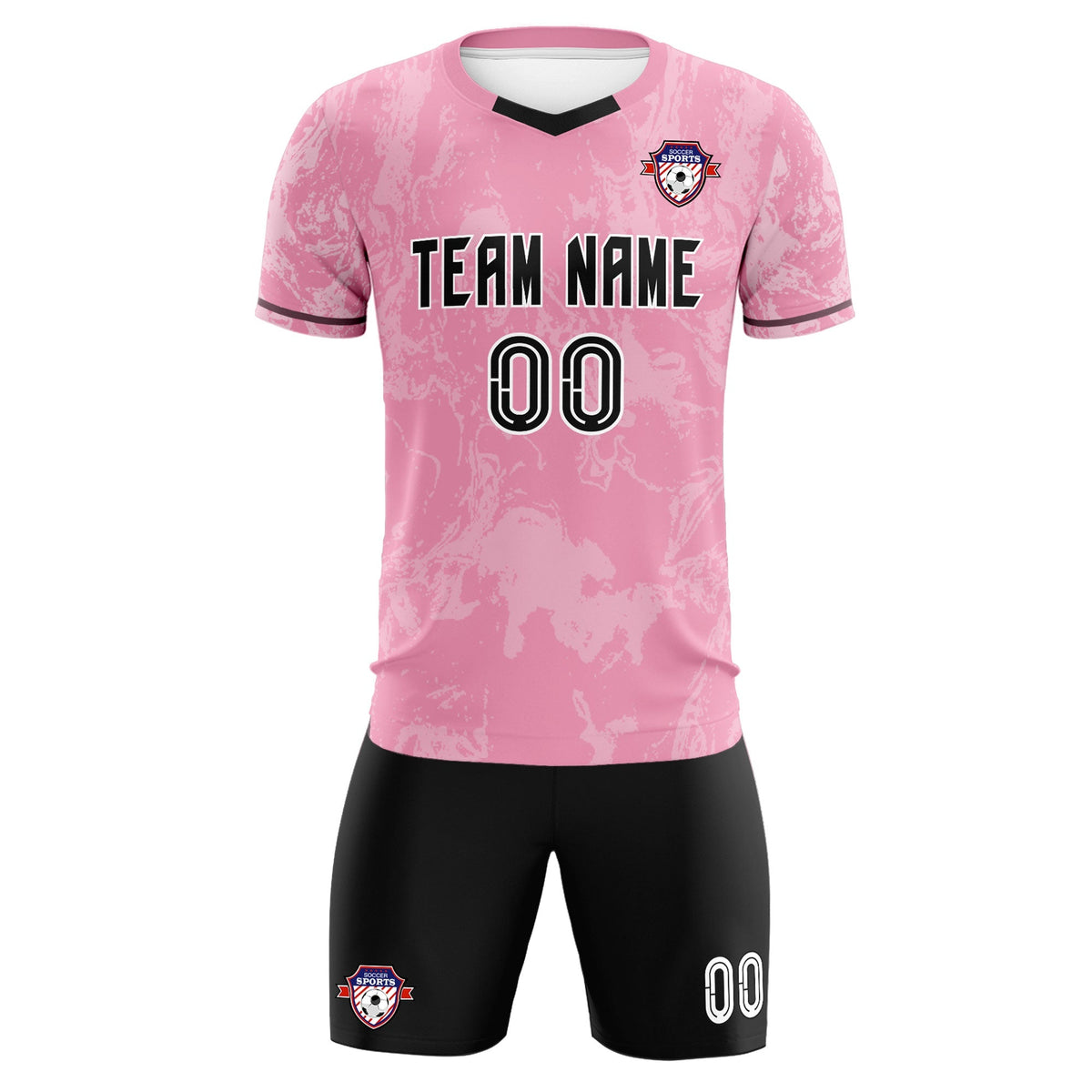 Custom Light Pink Classic Graffiti Pattern Sportswear Soccer Tops/Sets Jersey