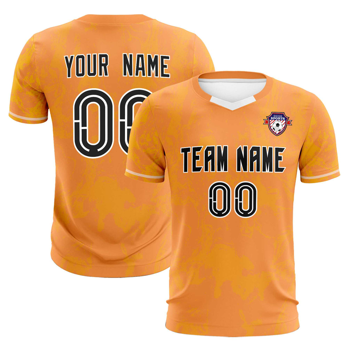 Custom Texas Orange Classic Graffiti Pattern Sportswear Soccer Tops/Sets Jersey