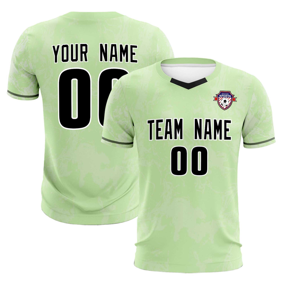 Custom Green Classic Graffiti Pattern Sportswear Soccer Tops/Sets Jersey