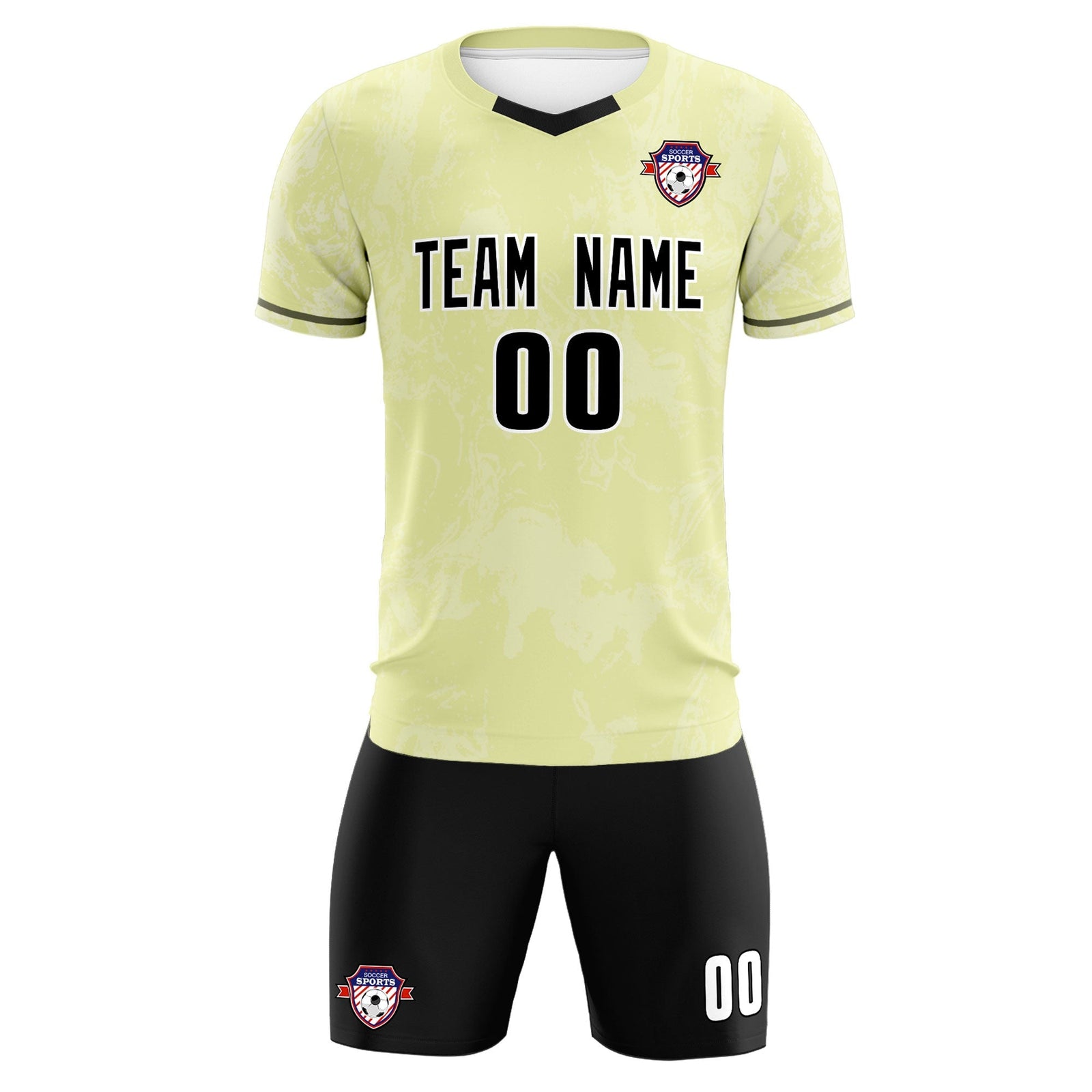 Custom Cream Classic Graffiti Pattern Sportswear Soccer Tops/Sets Jersey