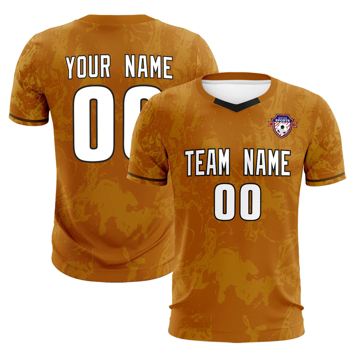 Custom Khaki Classic Graffiti Pattern Sportswear Soccer Tops/Sets Jersey