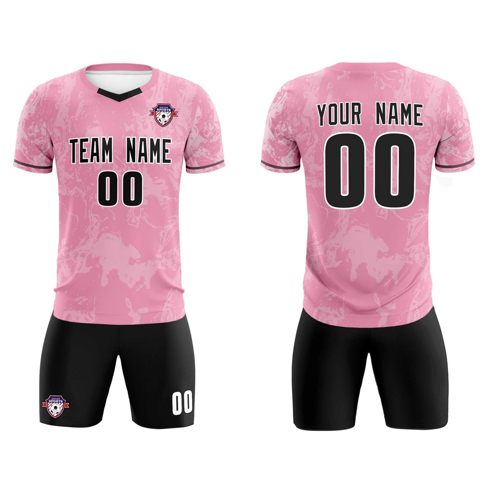 Custom Light Pink Classic Graffiti Pattern Sportswear Soccer Tops/Sets Jersey