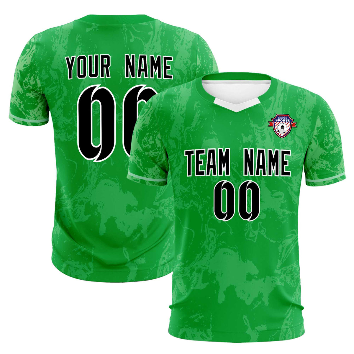 Custom Kelly Green Classic Graffiti Pattern Sportswear Soccer Tops/Sets Jersey