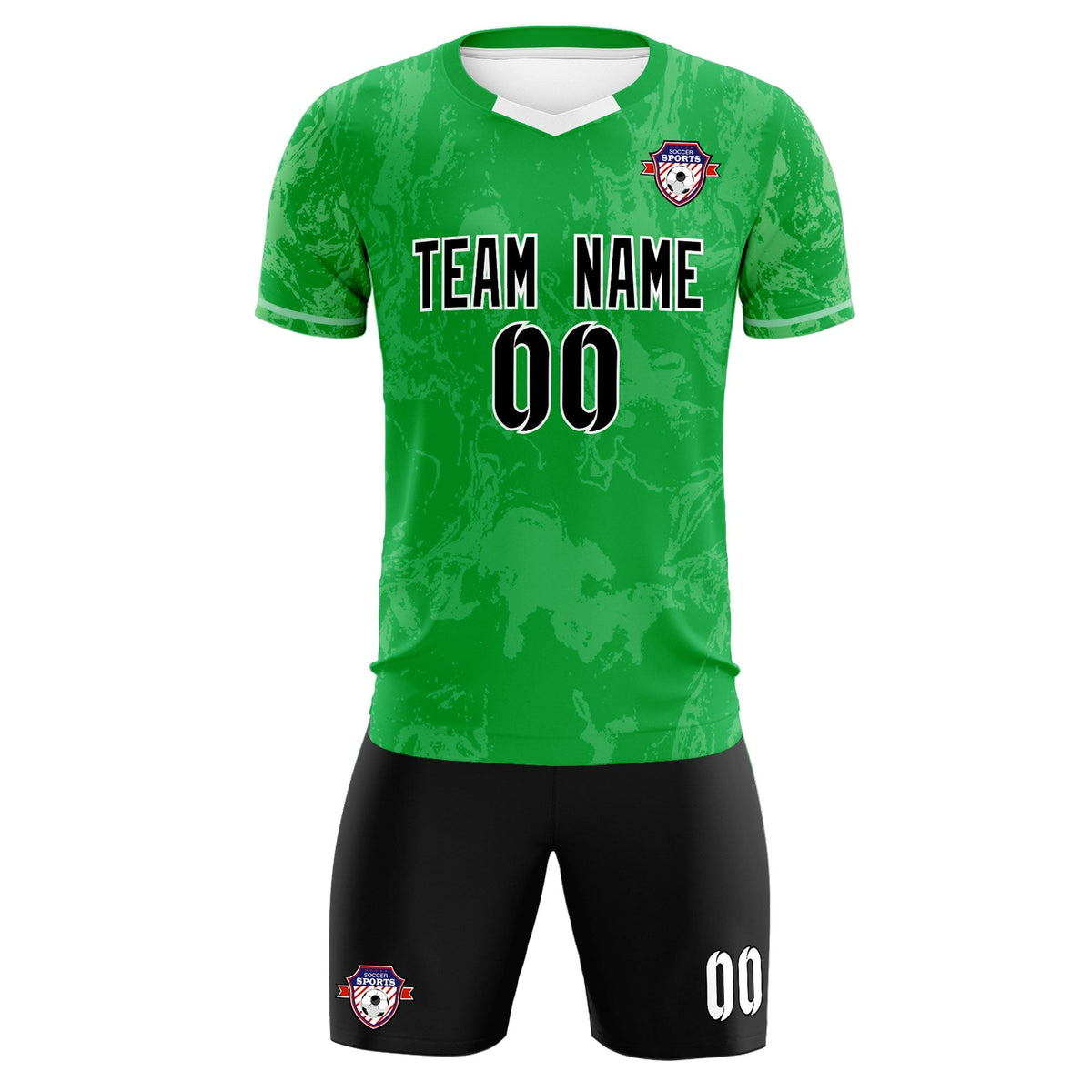 Custom Kelly Green Classic Graffiti Pattern Sportswear Soccer Tops/Sets Jersey