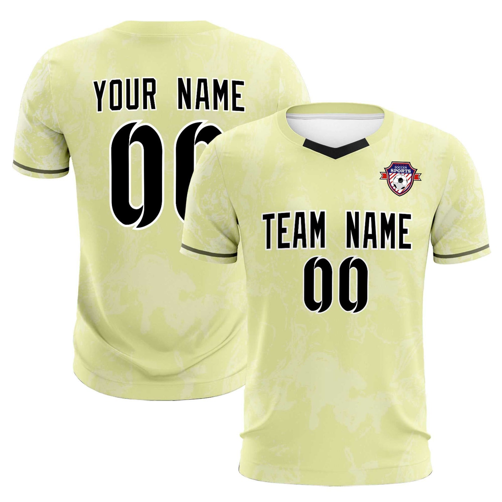 Custom Cream Classic Graffiti Pattern Sportswear Soccer Tops/Sets Jersey