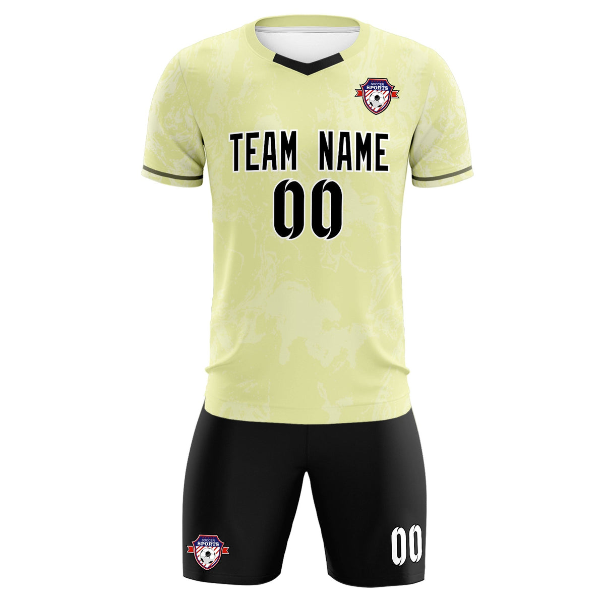 Custom Cream Classic Graffiti Pattern Sportswear Soccer Tops/Sets Jersey