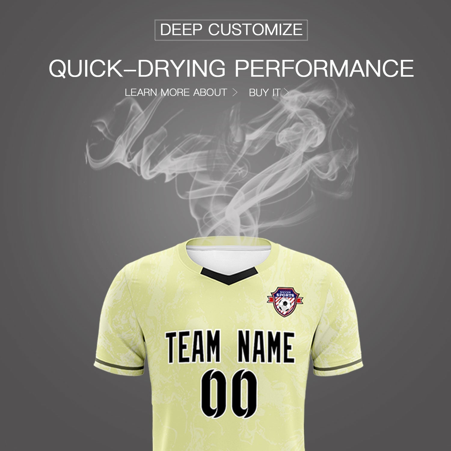 Custom Cream Classic Graffiti Pattern Sportswear Soccer Tops/Sets Jersey