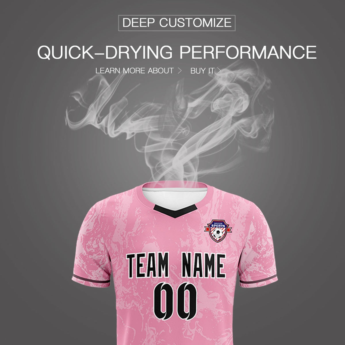 Custom Light Pink Classic Graffiti Pattern Sportswear Soccer Tops/Sets Jersey