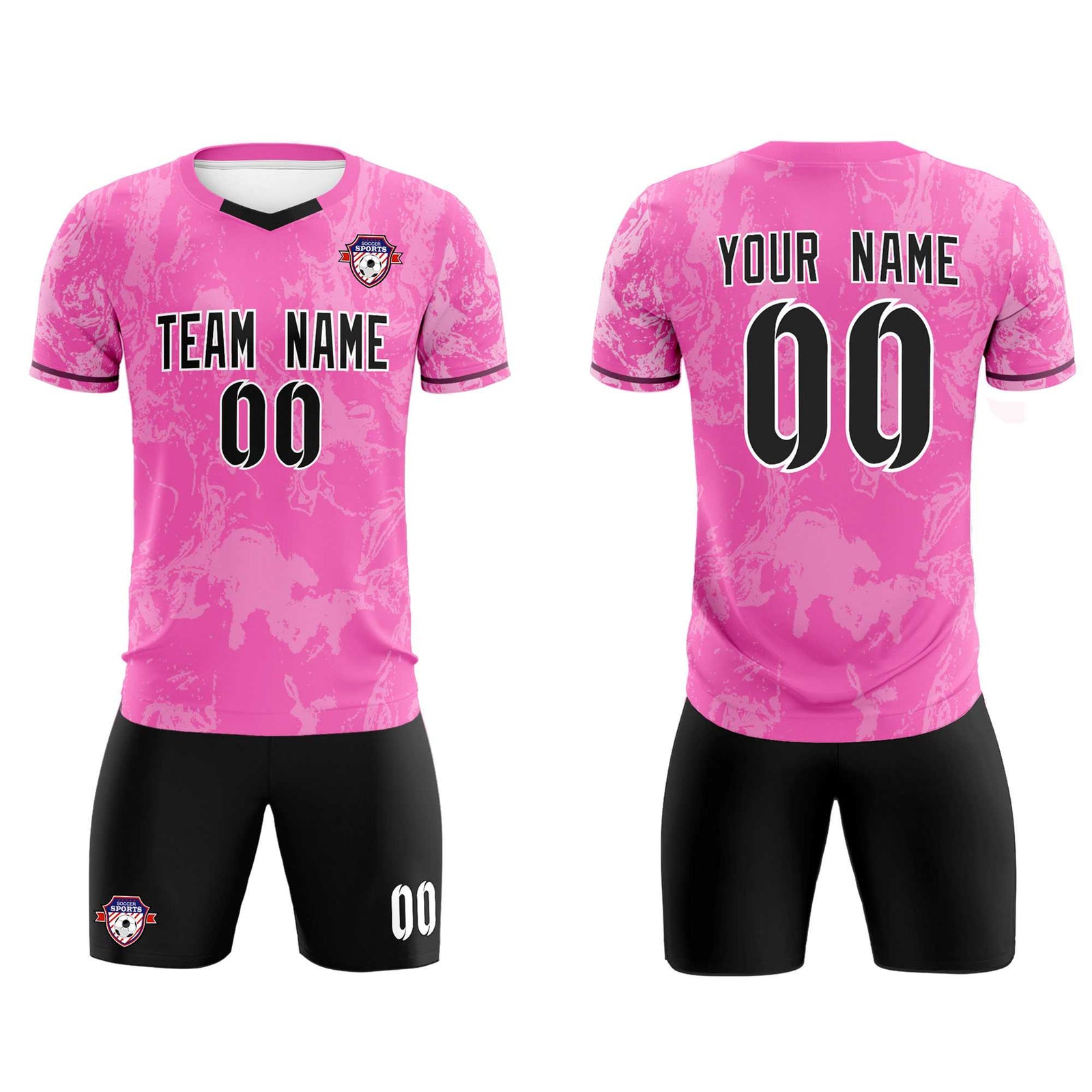 Custom Pink Classic Graffiti Pattern Sportswear Soccer Tops/Sets Jersey