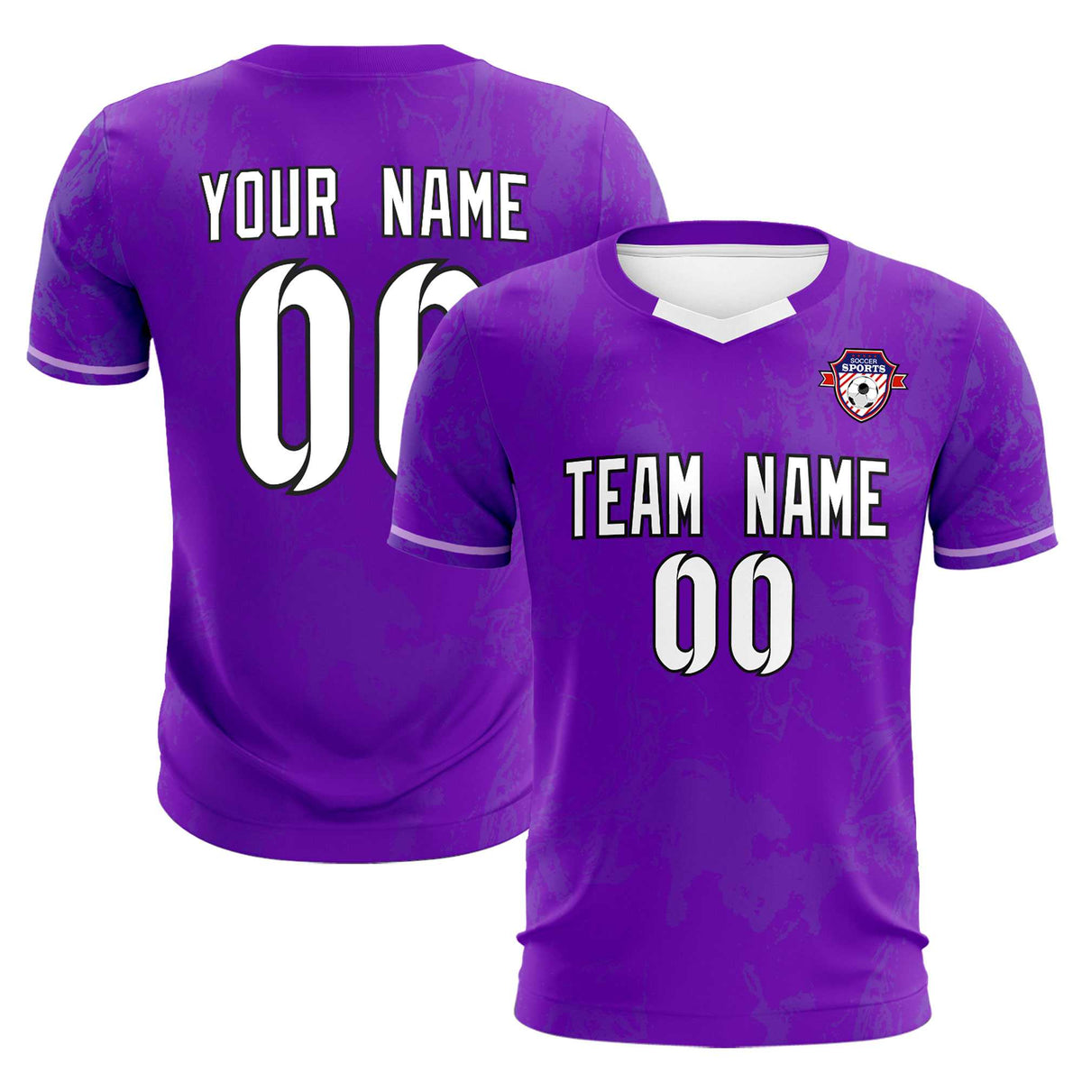 Custom Purple Classic Graffiti Pattern Sportswear Soccer Tops/Sets Jersey