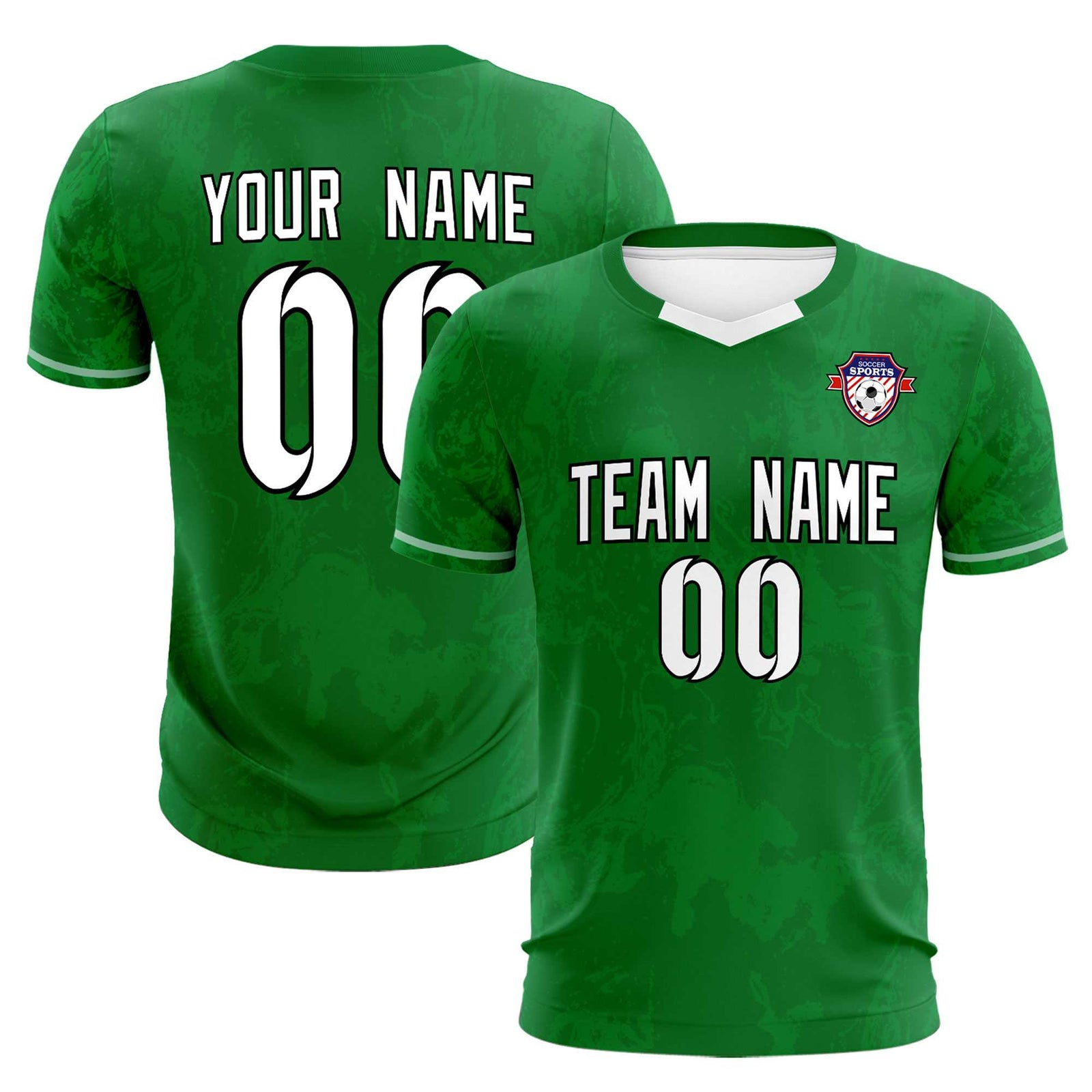Custom Kelly Green Classic Graffiti Pattern Sportswear Soccer Tops/Sets Jersey