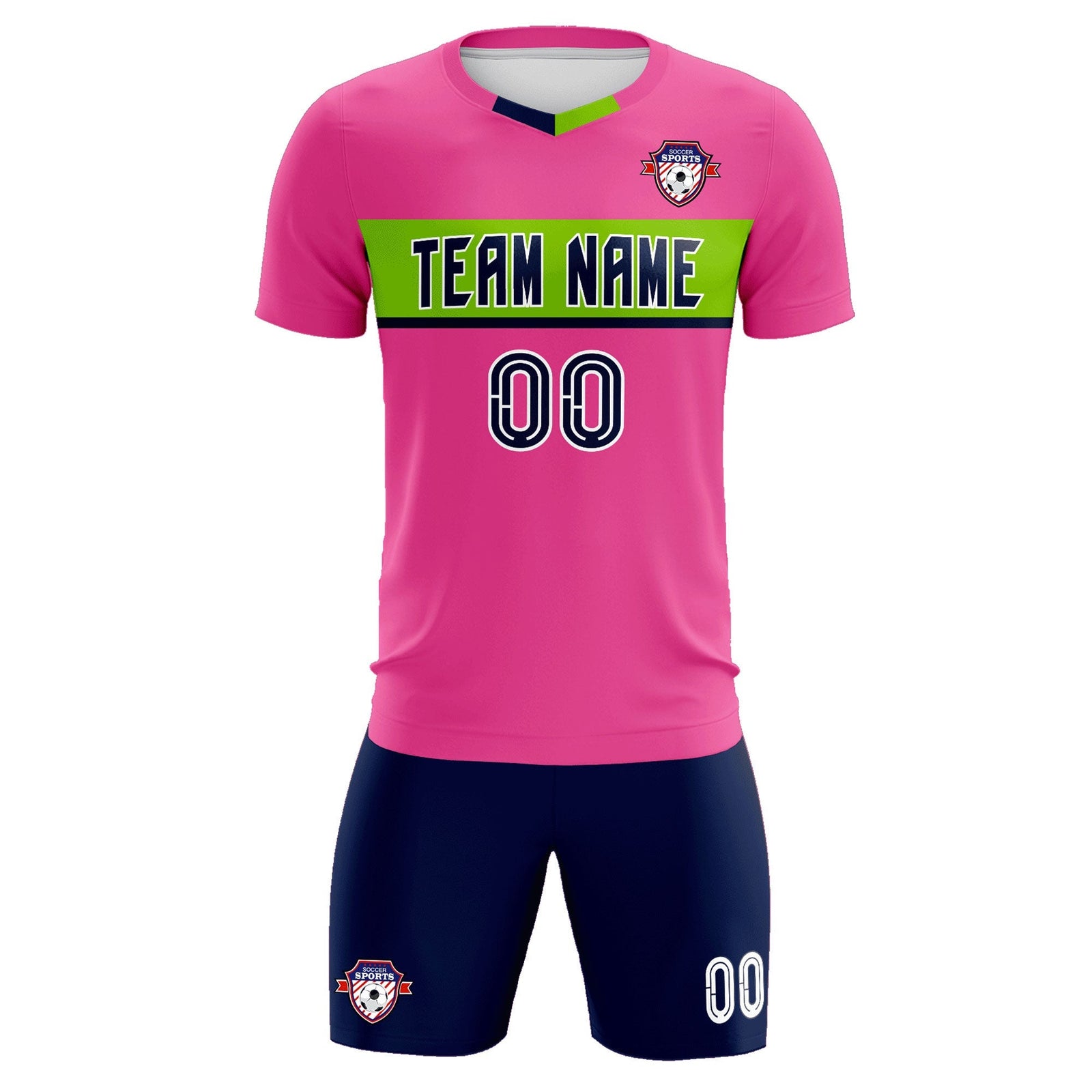 Custom Pink Classic Sports Sets Soccer Shirt Jersey