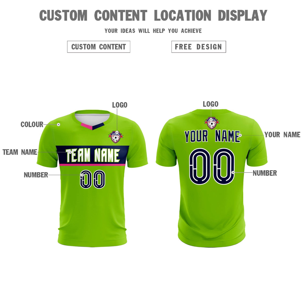 Custom Neon Green Classic Sports Sets Soccer Shirt Jersey