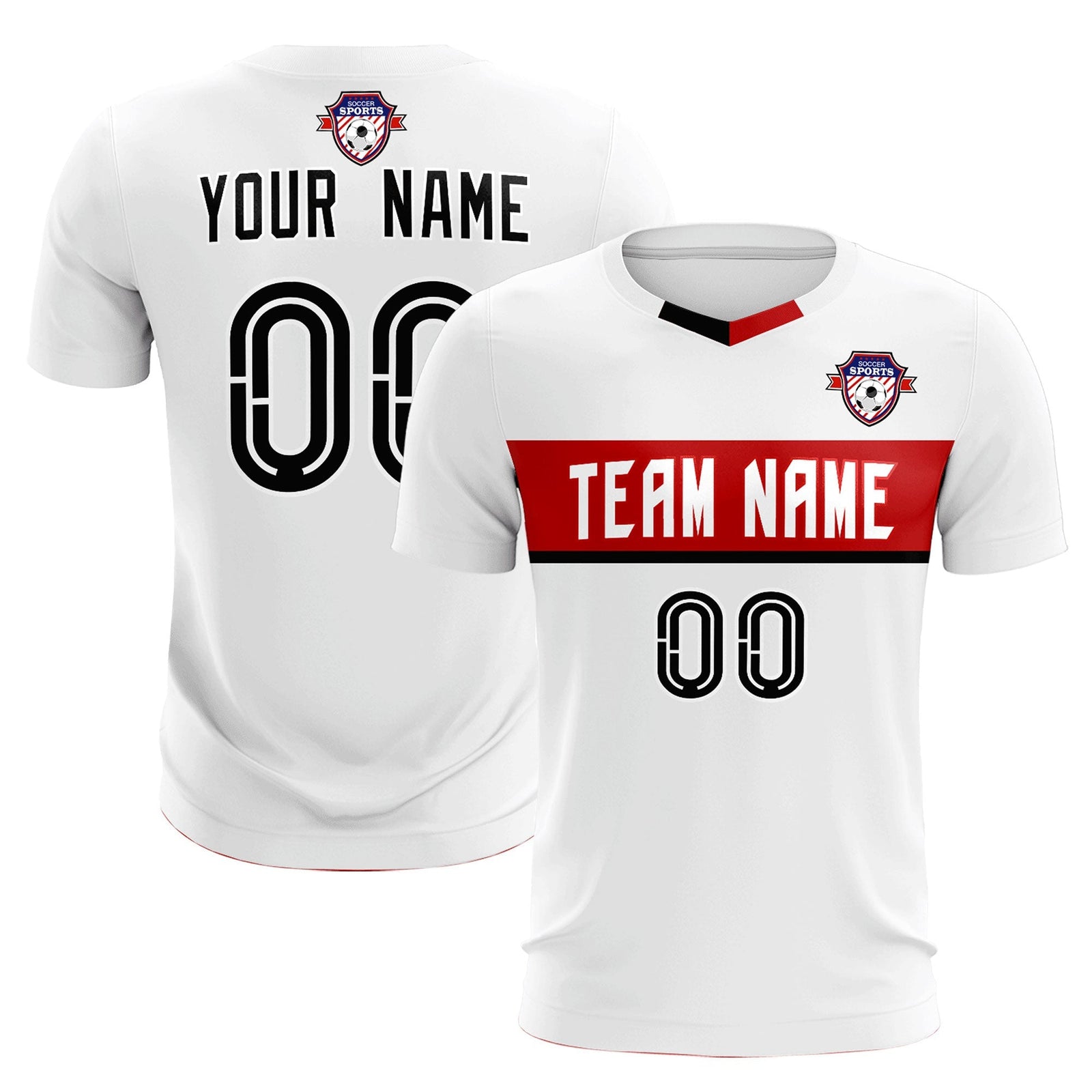 Custom White Classic Sports Sets Soccer Shirt Jersey