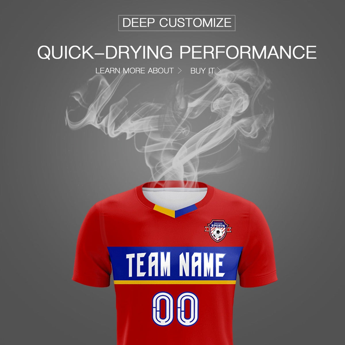 Custom Red Classic Sports Sets Soccer Shirt Jersey