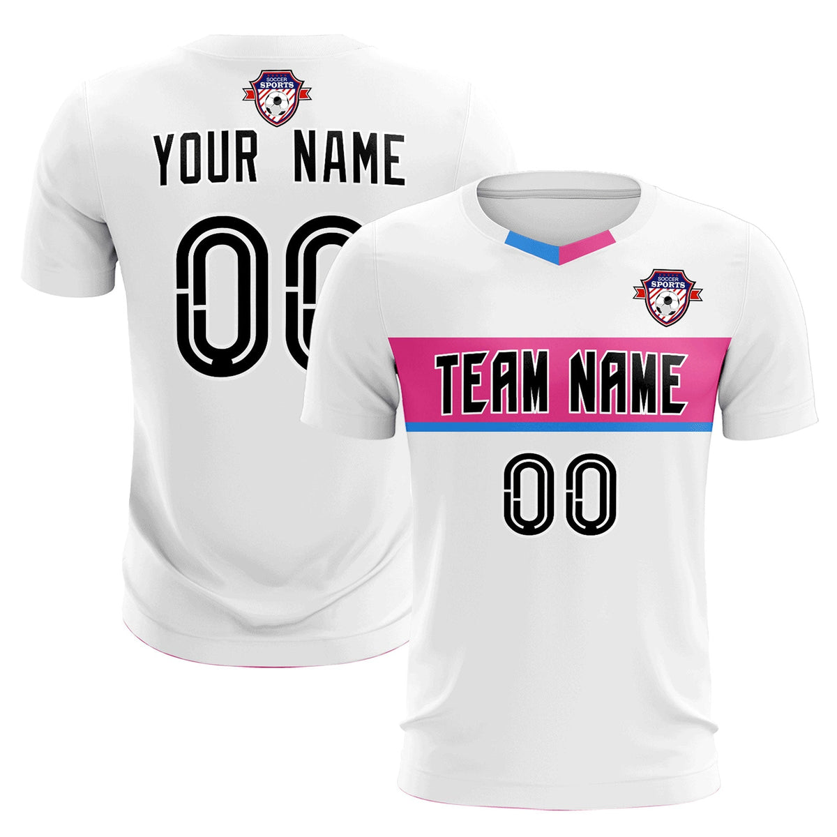 Custom White Classic Sports Sets Soccer Shirt Jersey
