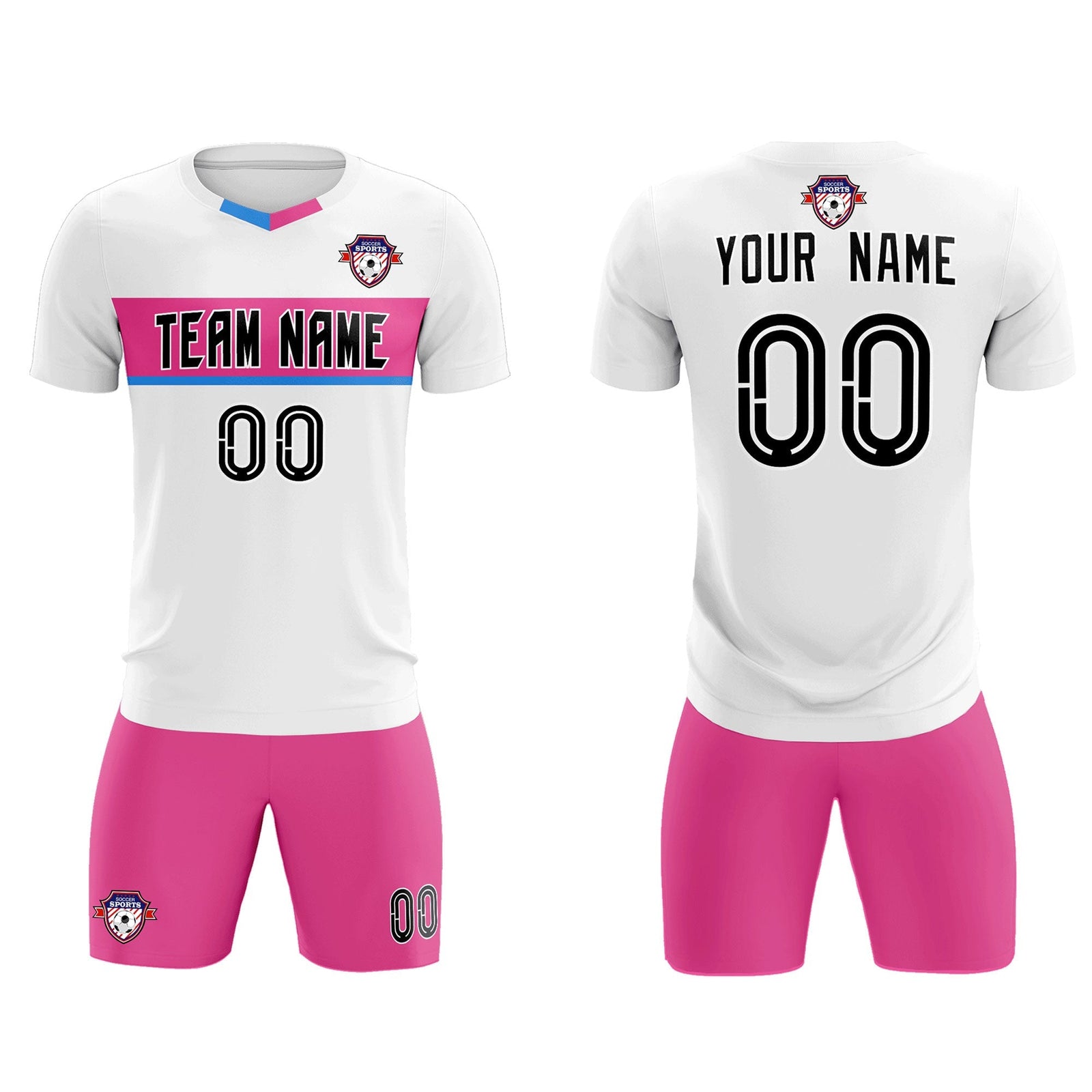 Custom White Classic Sports Sets Soccer Shirt Jersey