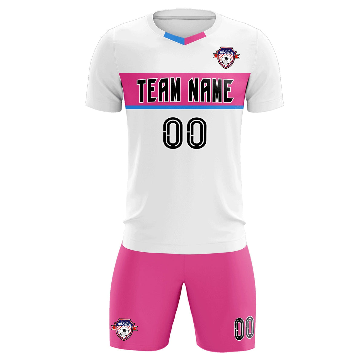 Custom White Classic Sports Sets Soccer Shirt Jersey