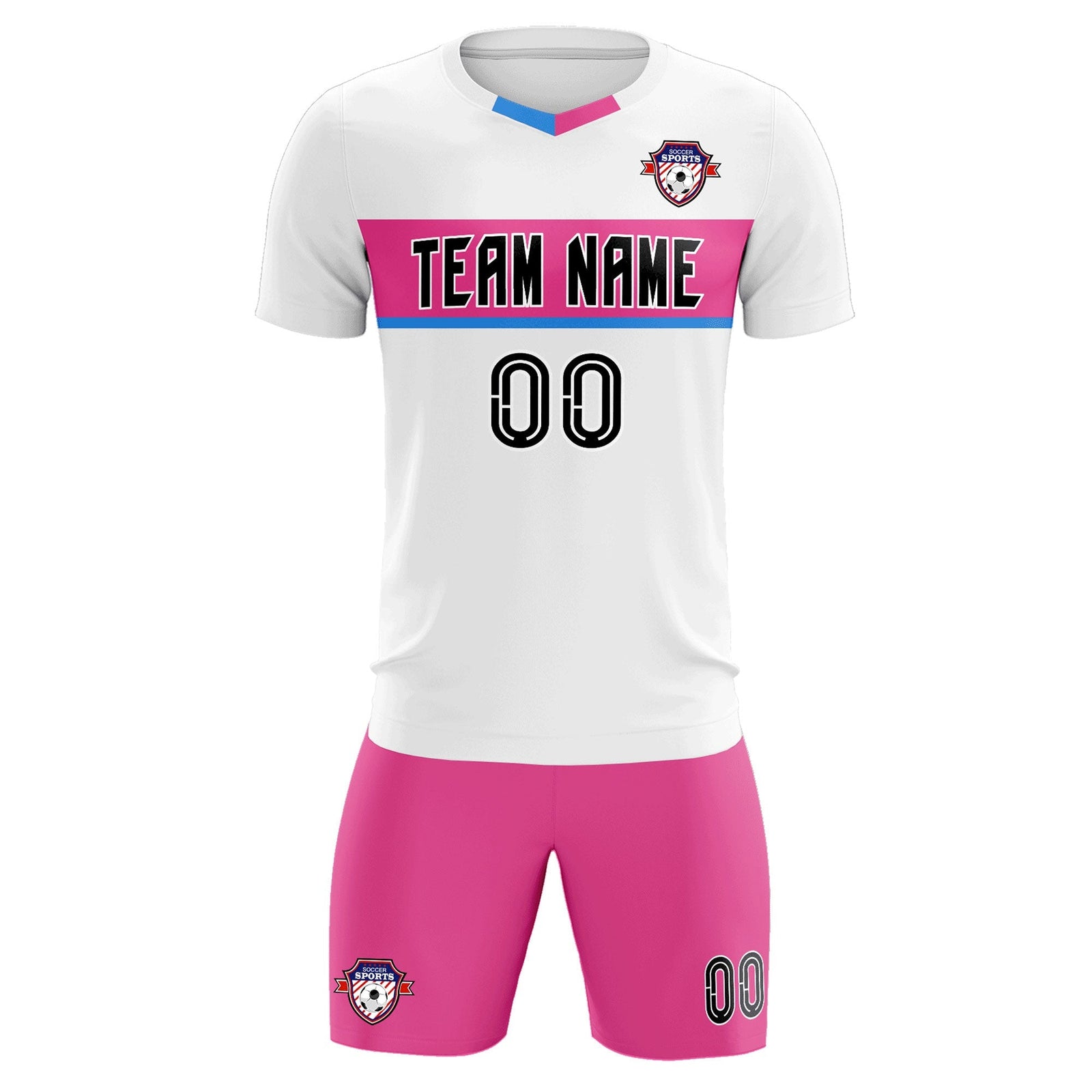 Custom White Classic Sports Sets Soccer Shirt Jersey