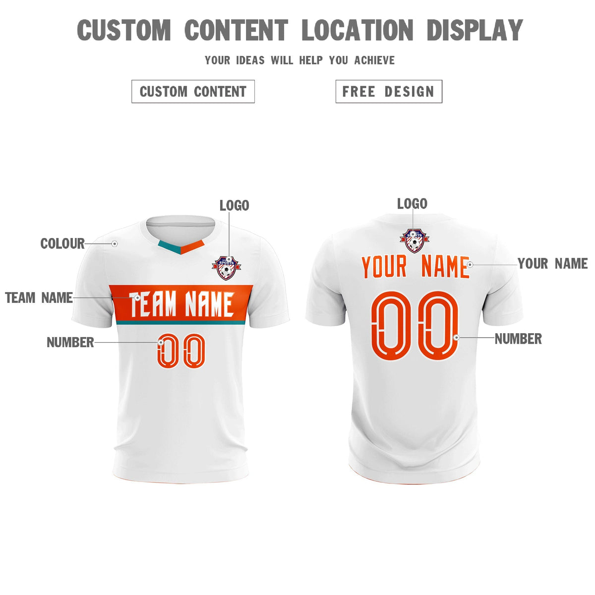 Custom White Classic Sports Sets Soccer Shirt Jersey