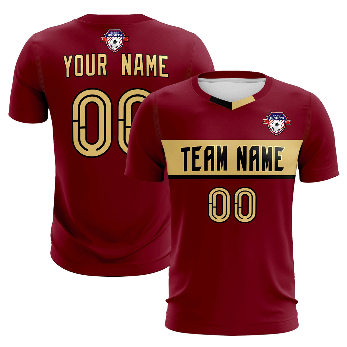 Custom Crimson Classic Sports Sets Soccer Shirt Jersey