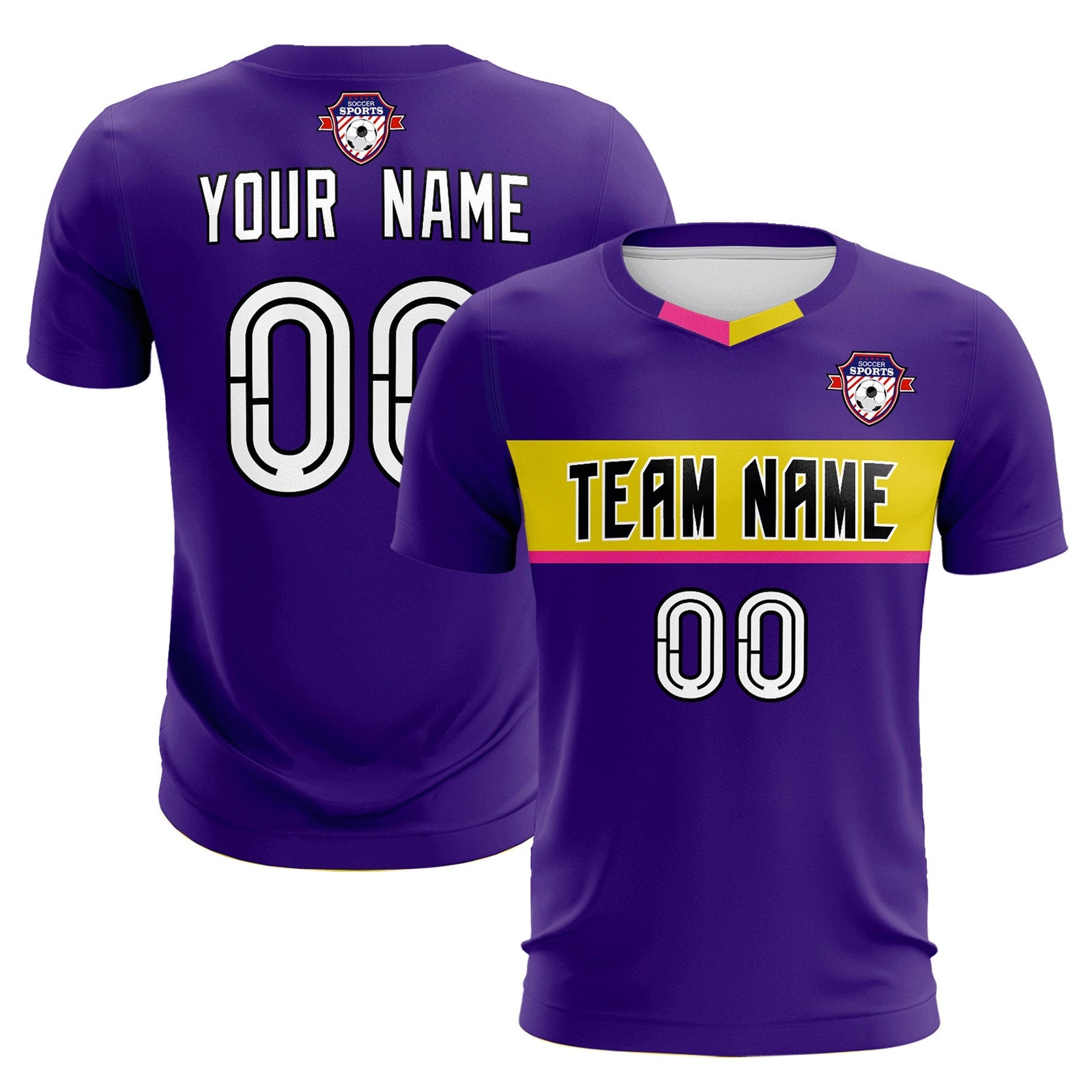 Custom Purple Classic Sports Sets Soccer Shirt Jersey