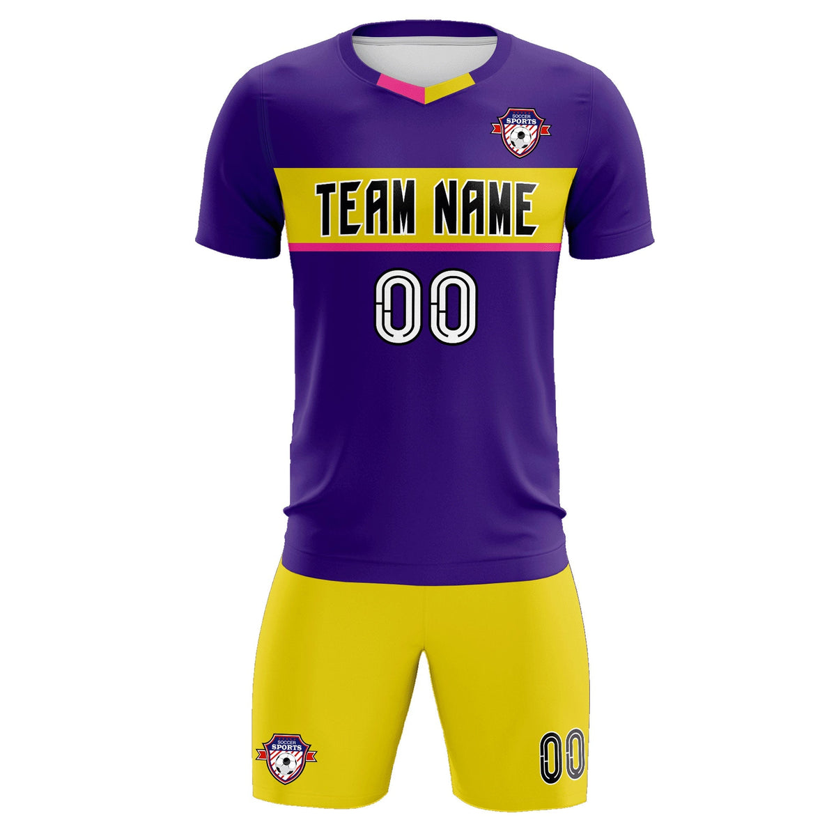 Custom Purple Classic Sports Sets Soccer Shirt Jersey