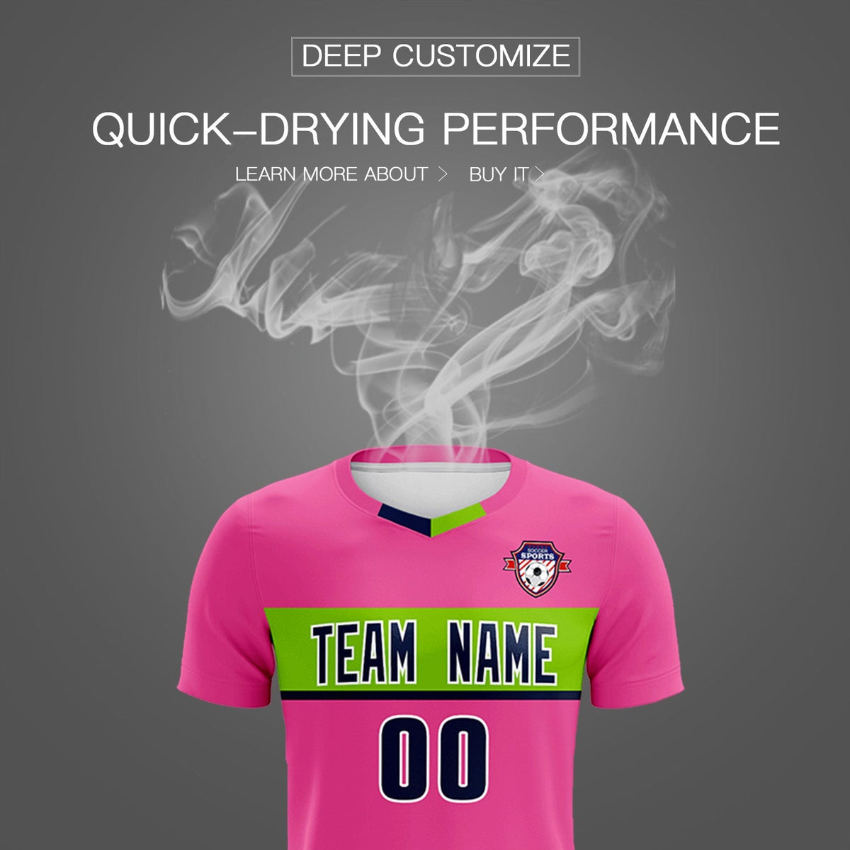 Custom Pink Classic Sports Sets Soccer Shirt Jersey