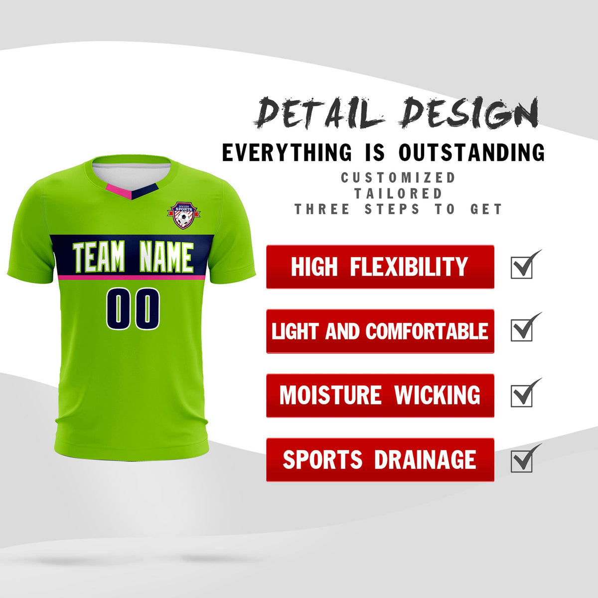 Custom Neon Green Classic Sports Sets Soccer Shirt Jersey