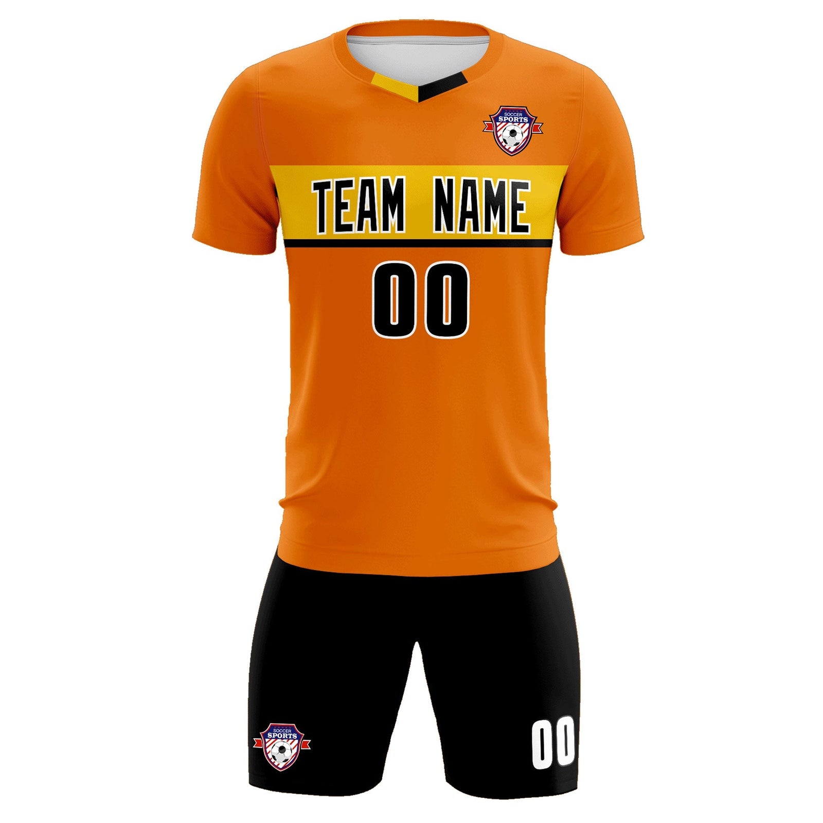 Custom Orange Classic Sports Sets Soccer Shirt Jersey