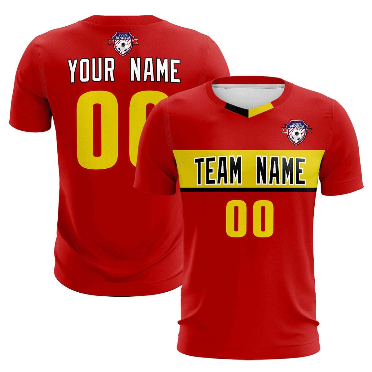 Custom Red Classic Sports Sets Soccer Shirt Jersey
