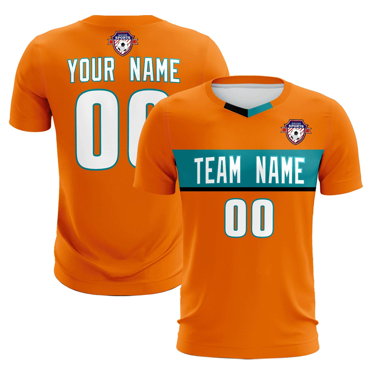 Custom Orange Classic Sports Sets Soccer Shirt Jersey