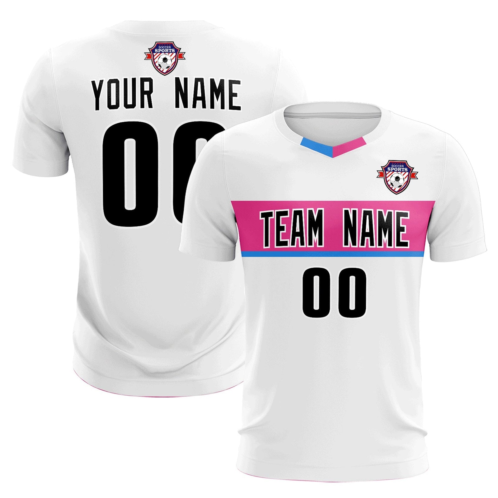 Custom White Classic Sports Sets Soccer Shirt Jersey