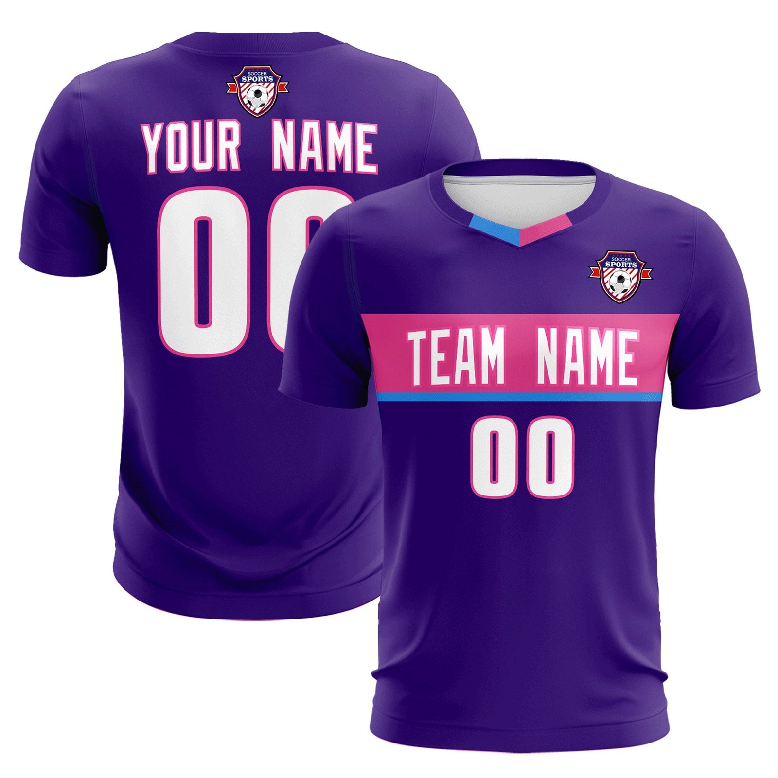 Custom Purple Classic Sports Sets Soccer Shirt Jersey