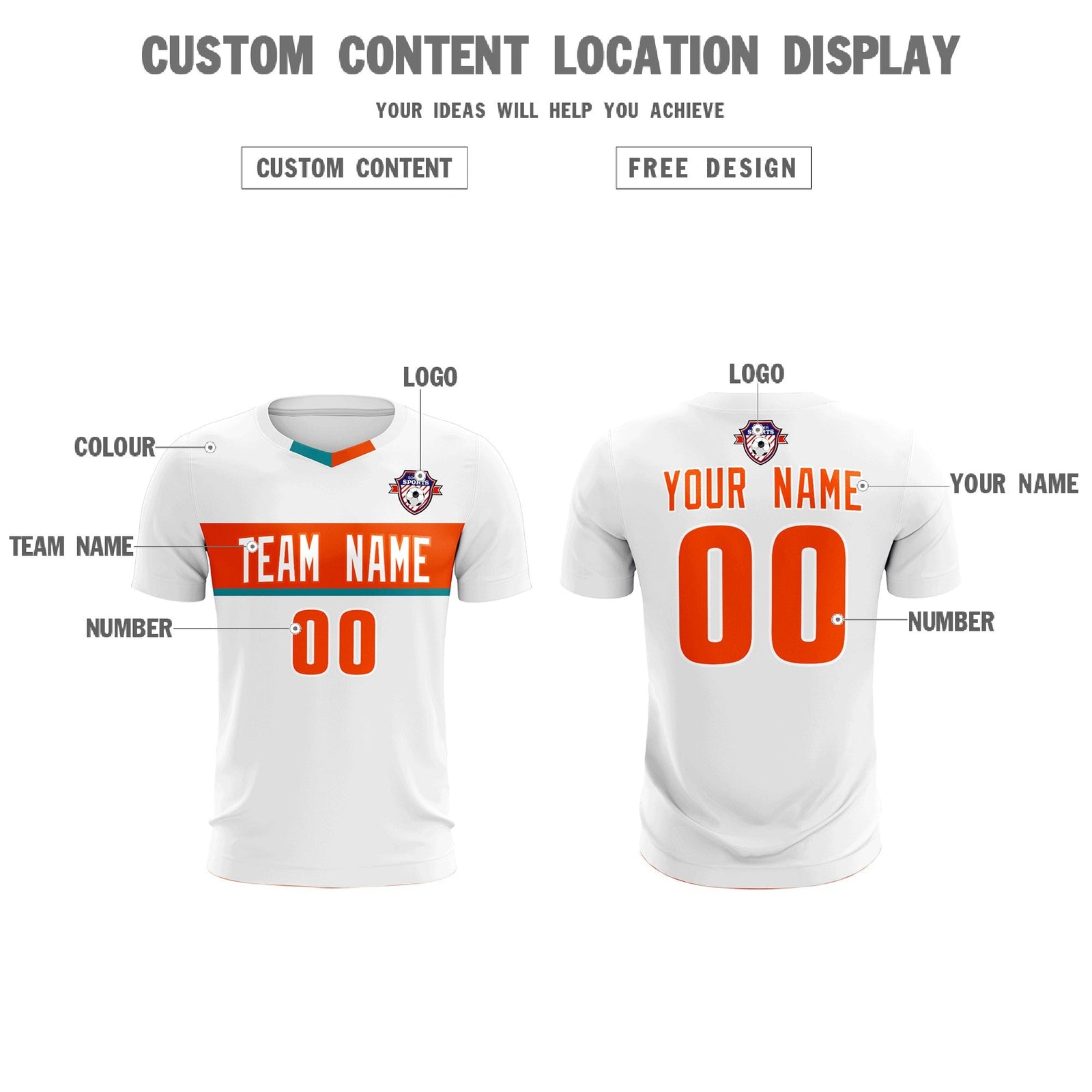 Custom White Classic Sports Sets Soccer Shirt Jersey