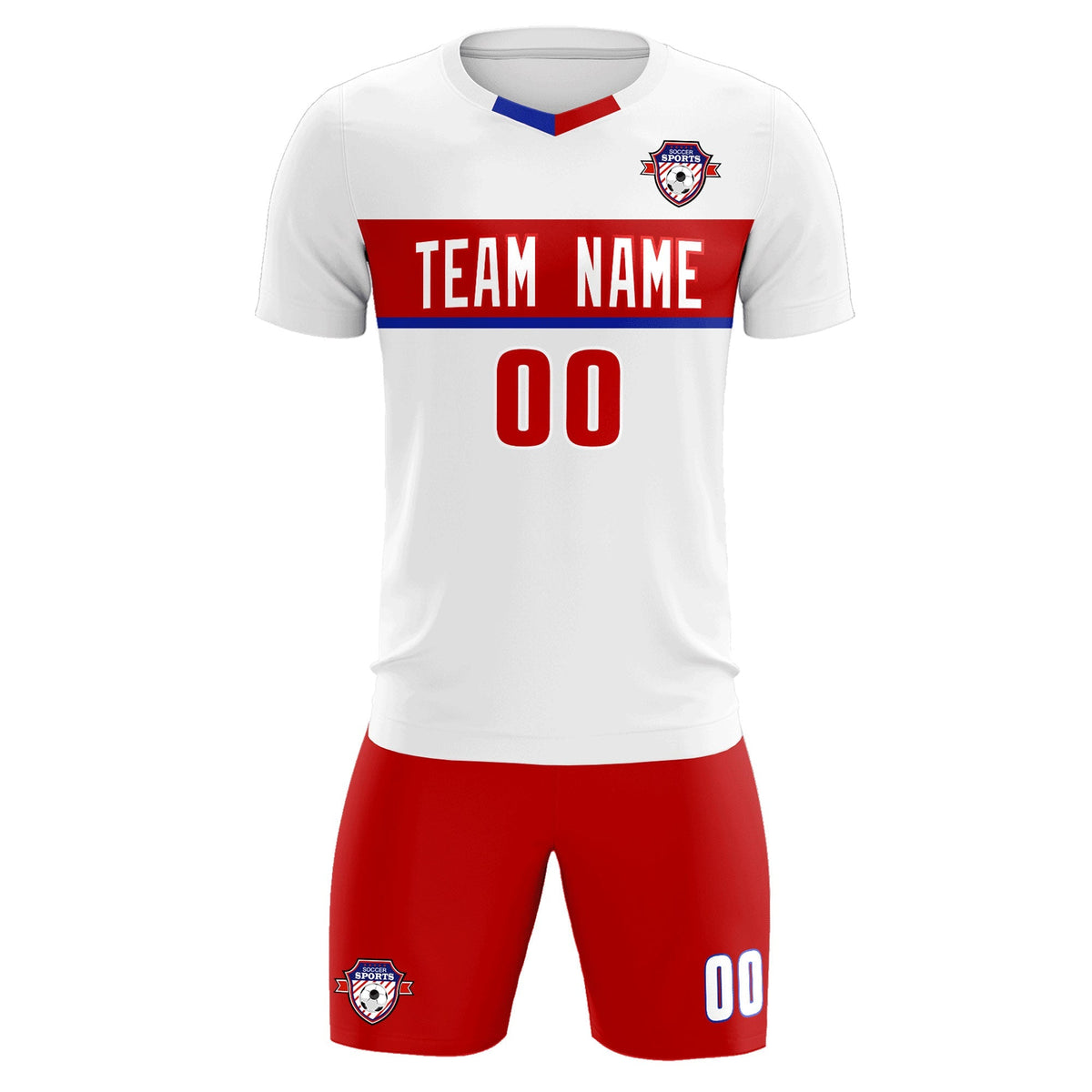 Custom White Classic Sports Sets Soccer Shirt Jersey