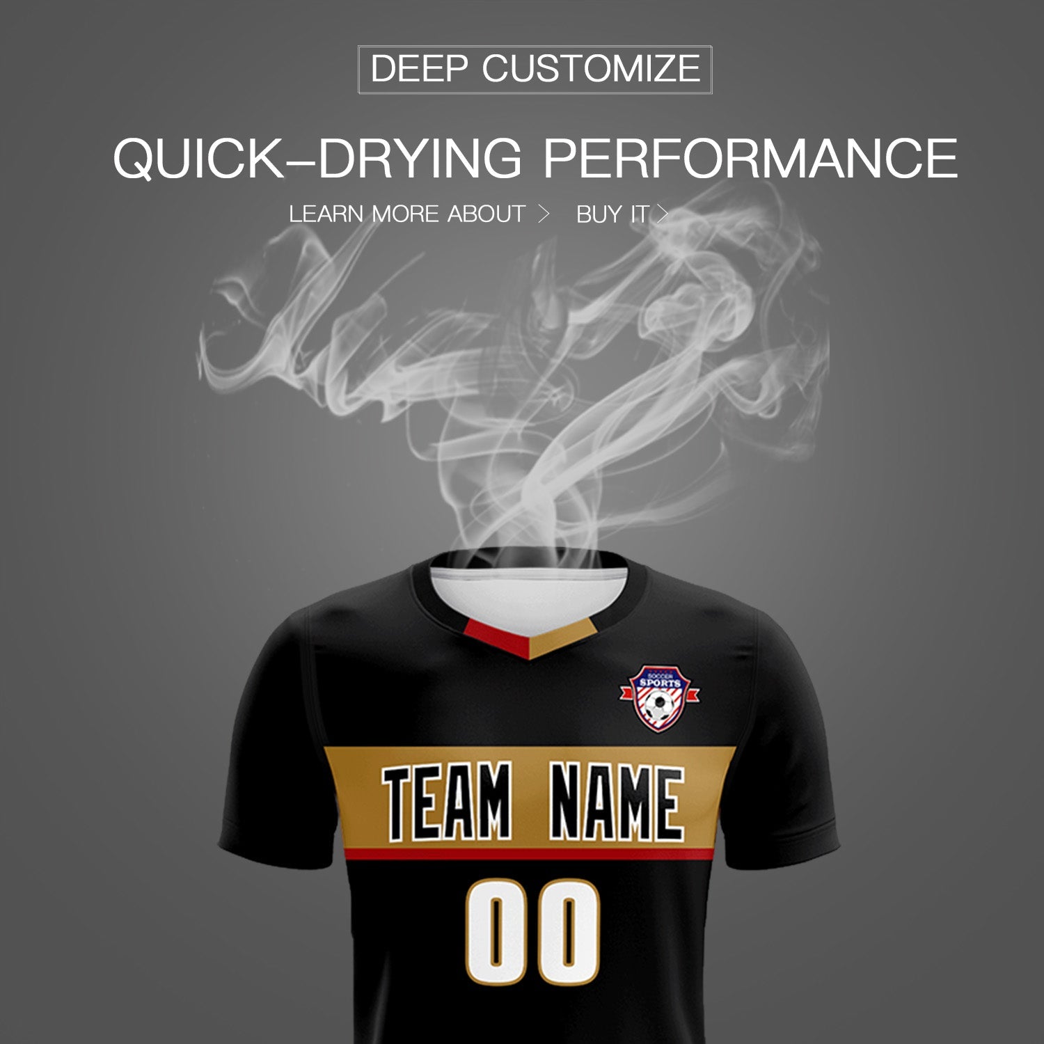 Custom Black Classic Sports Sets Soccer Shirt Jersey