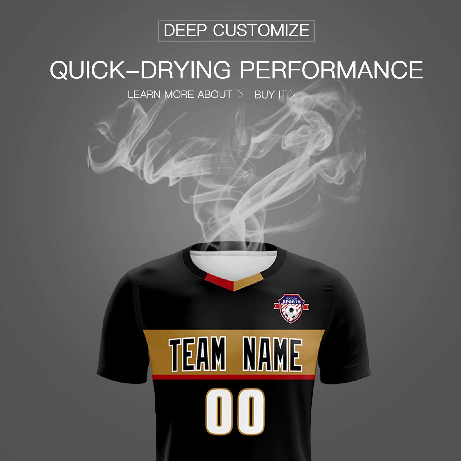 Custom Black Classic Sports Sets Soccer Shirt Jersey