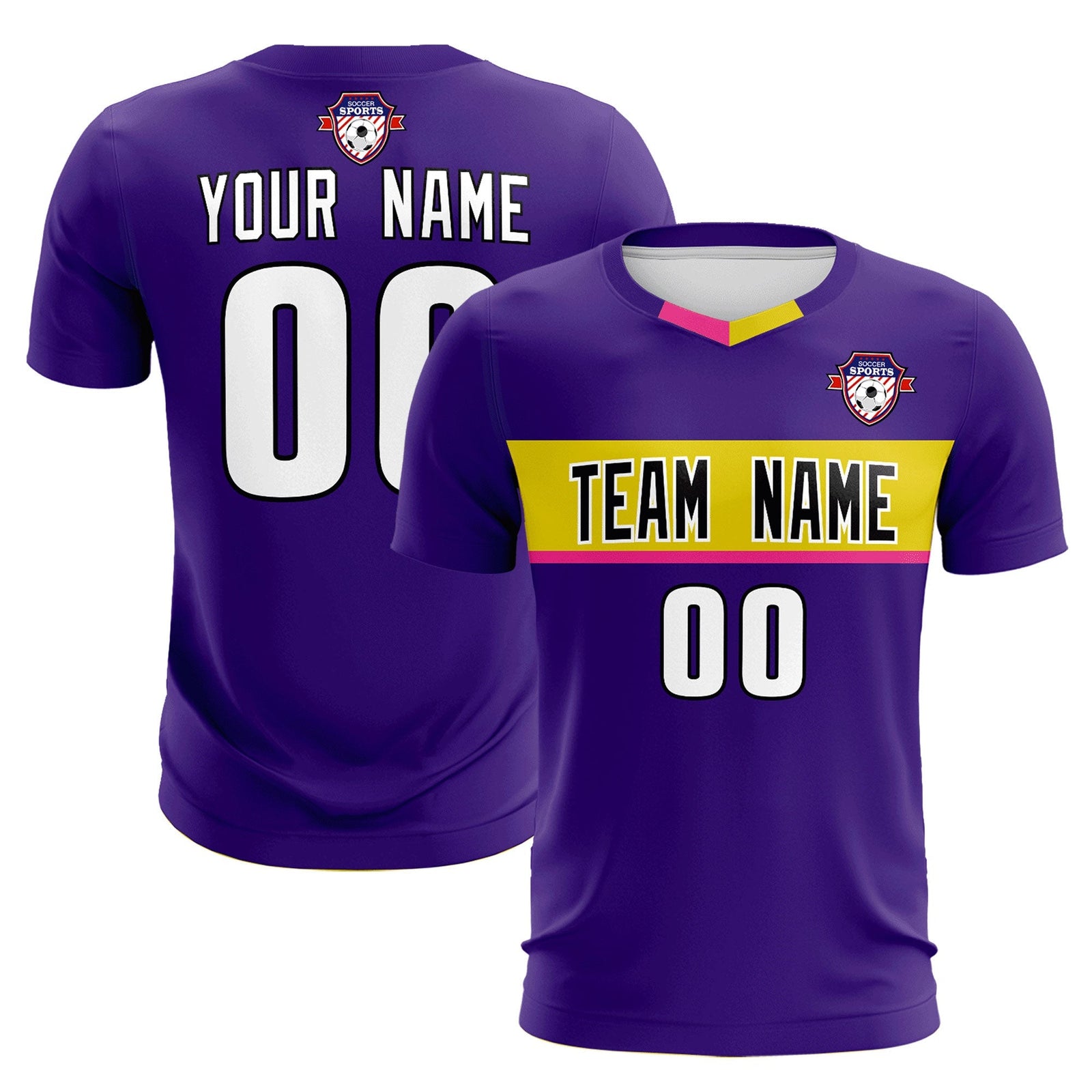 Custom Purple Classic Sports Sets Soccer Shirt Jersey