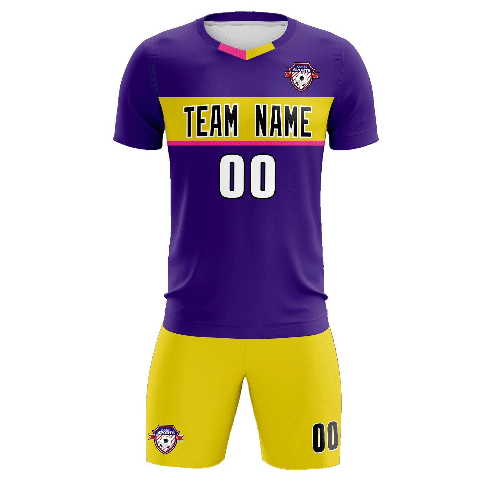 Custom Purple Classic Sports Sets Soccer Shirt Jersey
