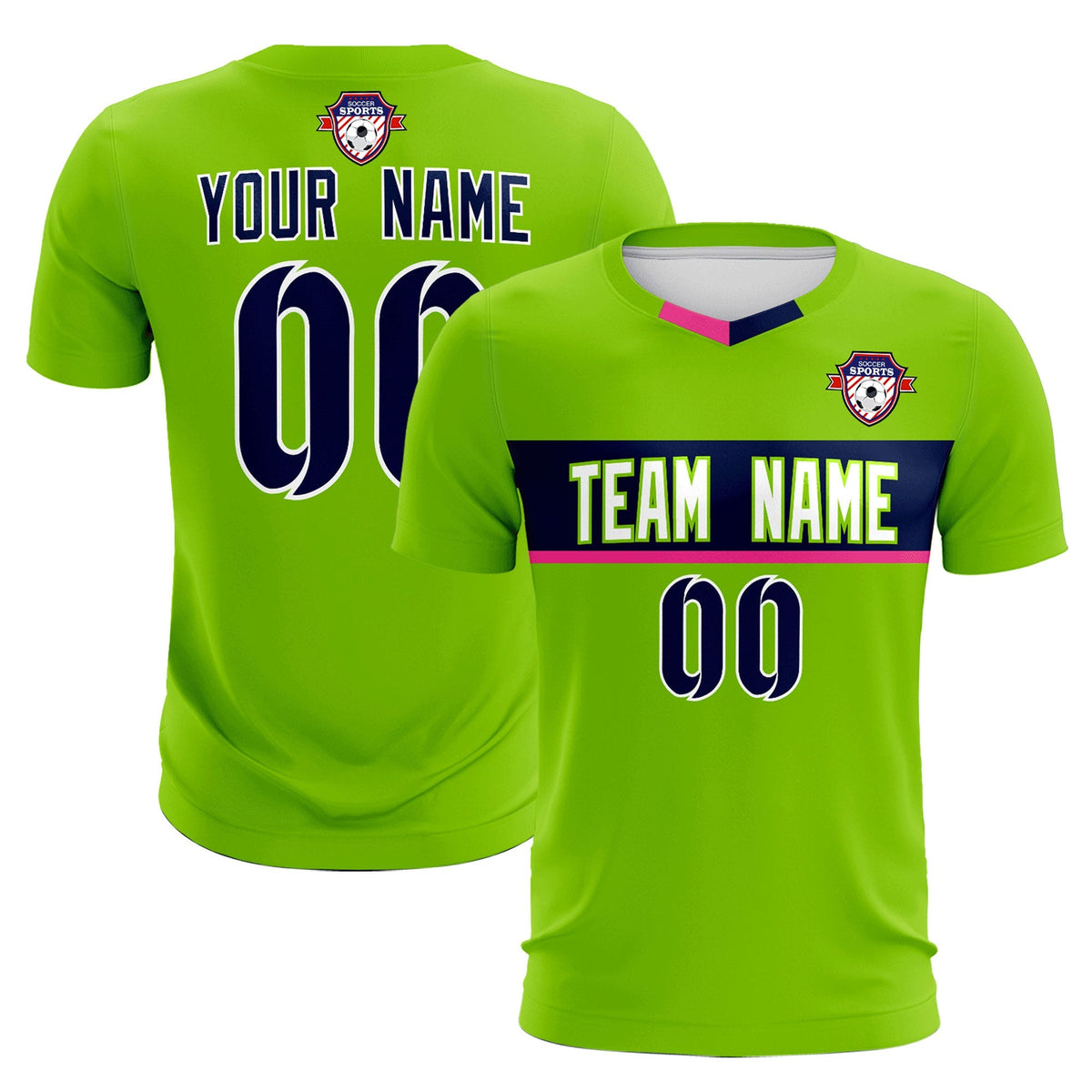 Custom Neon Green Classic Sports Sets Soccer Shirt Jersey