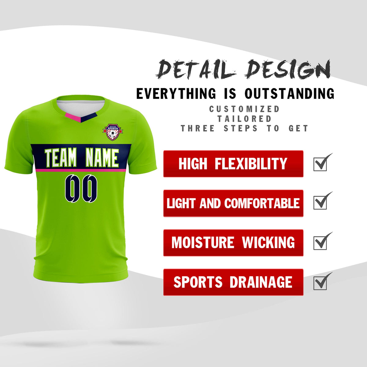 Custom Neon Green Classic Sports Sets Soccer Shirt Jersey