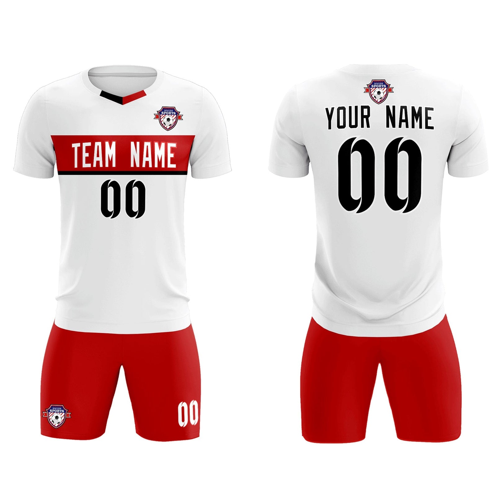 Custom White Classic Sports Sets Soccer Shirt Jersey